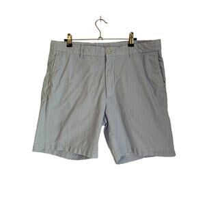 Peter Millar Men's 35 Blue/White Pin Stripe Golf Shorts 8 inseam